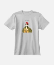 تیشرت طوسی نخ پنبه طرح فانتزی - تصویر 2